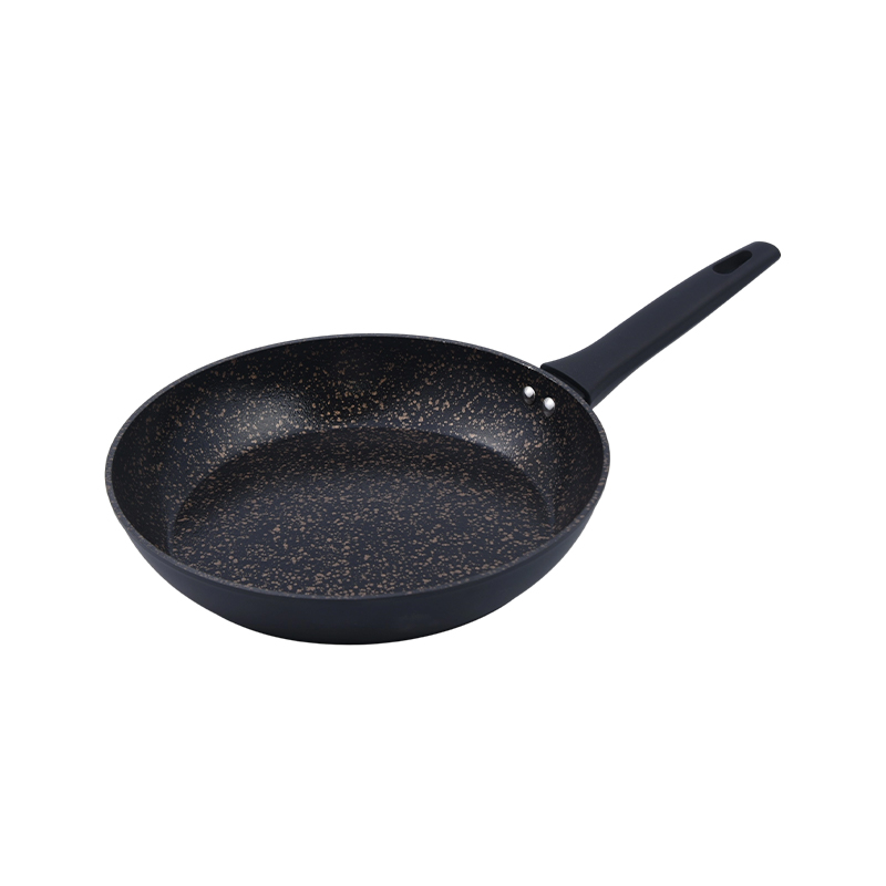 Tigaie din aluminiu forjat cu acoperire ceramică cu marmură auriu negru