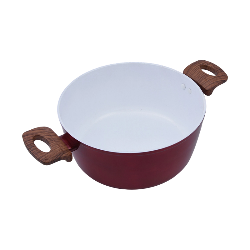 Caserolă din aluminiu forjat cu ceramică albă