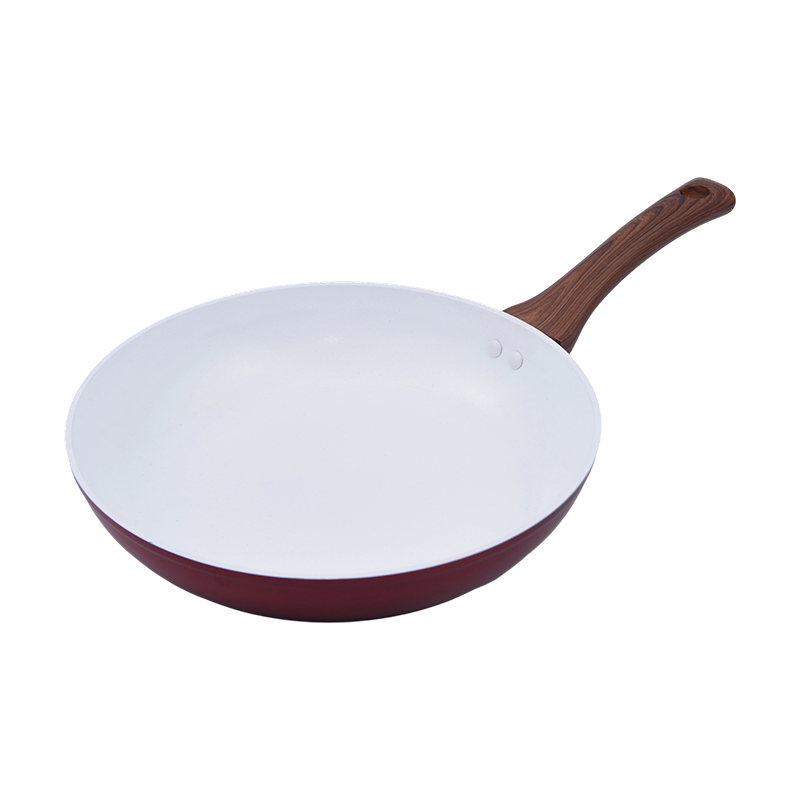 Set de vase de gătit din aluminiu forjat cu acoperire interioară din ceramică albă clasică