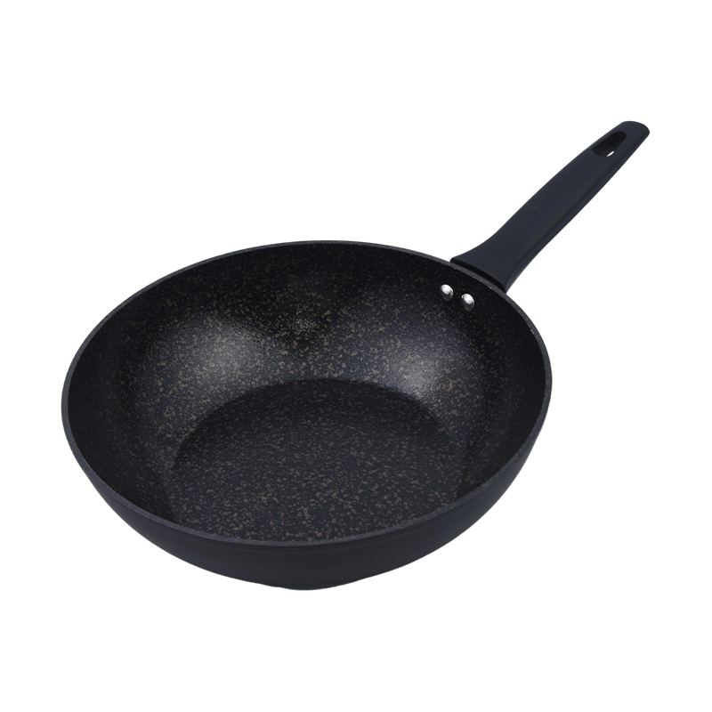 Set de vase de gătit din aluminiu forjat cu acoperire ceramică cu marmură aurie neagră