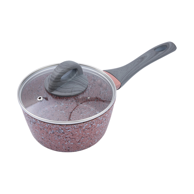 Tigaie din aluminiu forjat cu granit roz