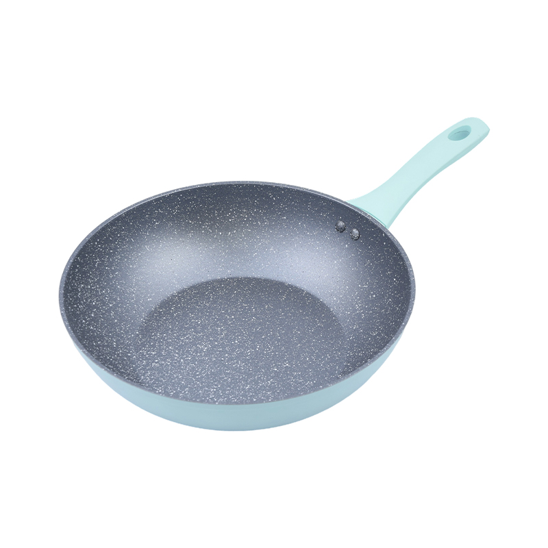 Set de vase de gătit din aluminiu forjat cu acoperire ceramică de marmură gri clasică