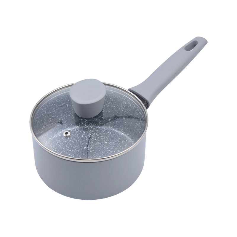 Tigaie pentru sos din aluminiu presat, marmură cremă