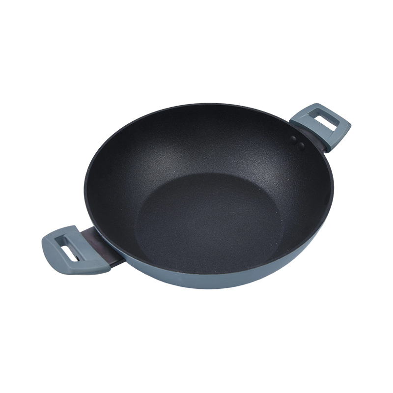 Mânere laterale duble Wok din aluminiu forjat