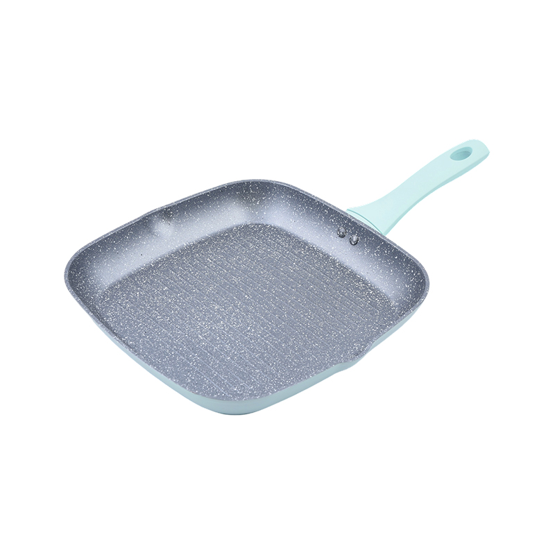 Tigaie pentru grătar din aluminiu forjat cu marmură gri