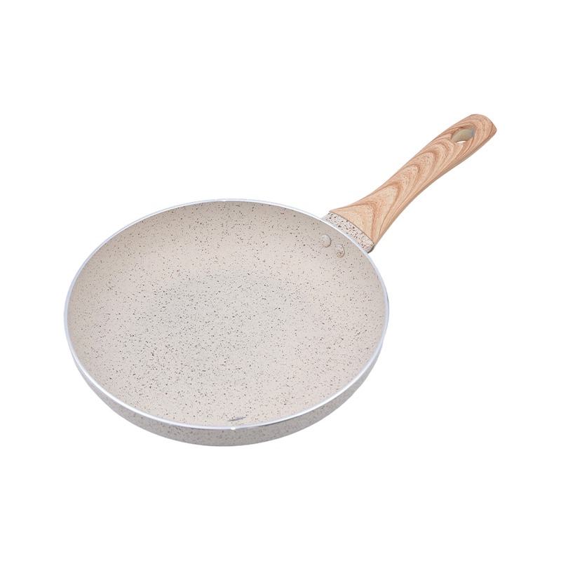 Set de vase de gătit din aluminiu presat cu strat antiaderent de marmură crem